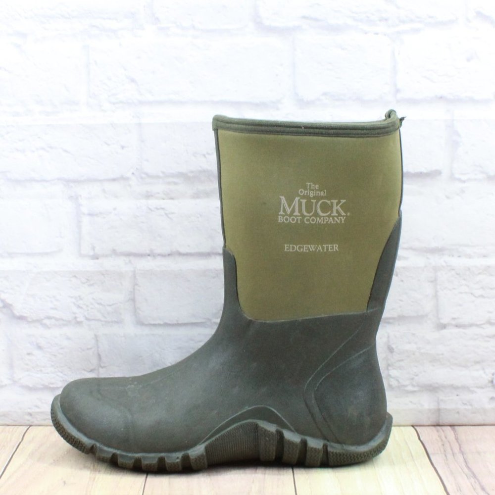 The Original Muck Boot Company Unisex Green Rubber Waterproof Rain Boots 13-13.5 - Picture 1 of 8